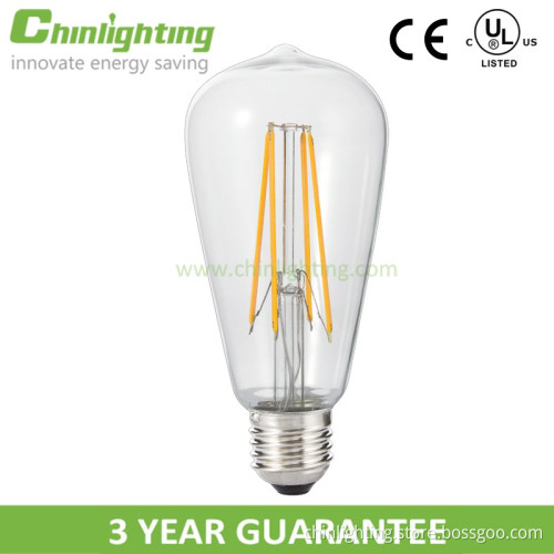 UL LED S19 led cob 5w e27 s12 st58 soft white led bulb retro 5.5W st58 vintage E27 filament bulb